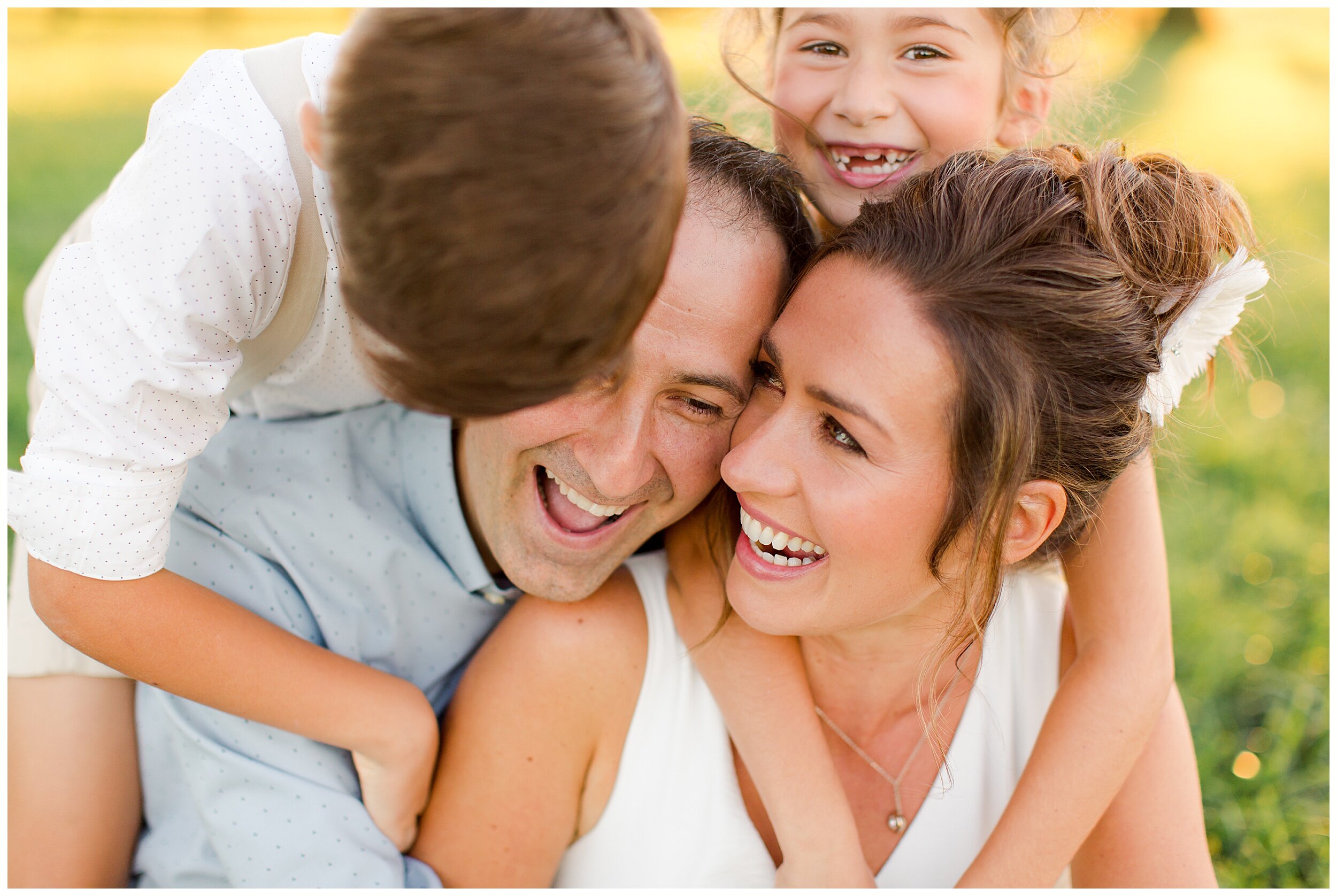 family laughing lifestyle photography